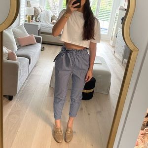 Blue and white pants from zara